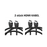 2 x HDMI Kabel 1,8m HighSpeed Ethernet 4K FullHD HDR 3D für TV PC BEAMER Laptop – Büro Accessoire | Geschenk Empfehlung