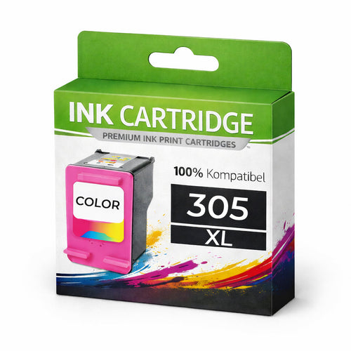 Tintenpatrone kompatibel für  305XLCMY HP Deskjet 2820e/2823e/4222e/4220e/2700/ 2730/ 4200/ 4134/;Hp Envy 6020/ 6022/ 6030/ 6032/ 6420/ 6422/ 6430/ 6432 in C/M/Y – Büro Upgrade | Büro Spaß