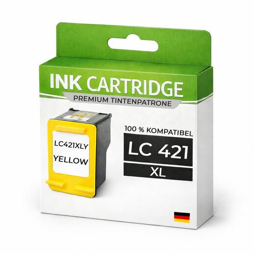 Tintenpatrone kompatibel für Brother LC421XLY DCP-J1050DW MFC-J1010DW DCP-J1140DW in Gelb – Geschenk Idee | Geschenk Freude