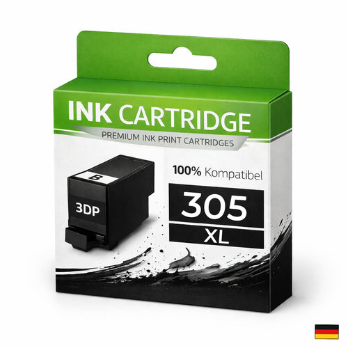 Tintenpatrone kompatibel für  305XLK HP Deskjet 2820e/2823e/4222e/4220e/2700/ 2730/ 4200/ 4134/;Hp Envy 6020/ 6022/ 6030/ 6032/ 6420/ 6422/ 6430/ 6432 in Schwarz – Alltag Gadget | Büro Komfort