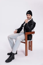 Mütze Beanie Wintermütze Strickmütze Sportmütze Warme Mütze Unisex schwarz – Büro Upgrade | Geschenk Option