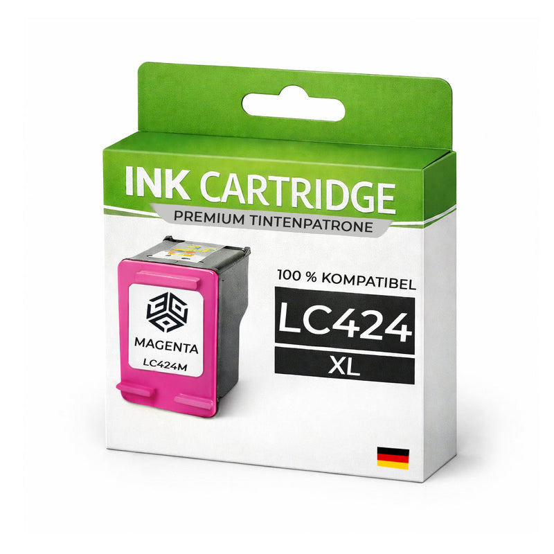 Tintenpatrone kompatibel für Brother LC424M DCP-J1200W/DCP-J1200WE in Magenta – Geschenk Design | Geschenk Style