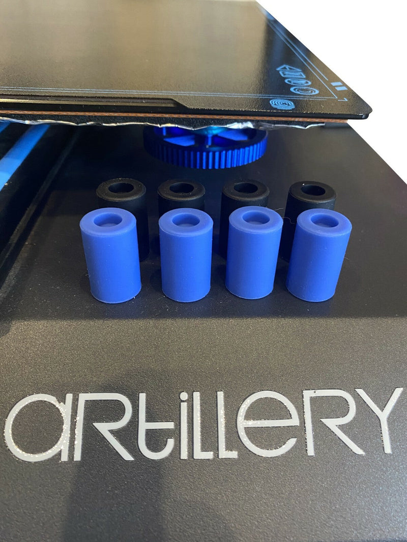 Artillery Sidewinder X1 /X2 / Genius  4x Silikonpuffer (Silikondämpfer) (Blau) – Büro Zubehör | Büro Upgrade
