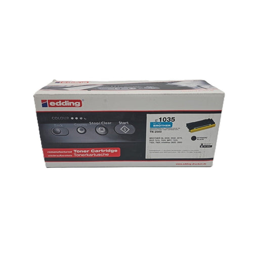 Edding XXL Toner 1035 f. Brother TN-2000 Schwarz HL-2030 2035 2040 DCP-7010 7025 – Büro Tool | Geschenk Design
