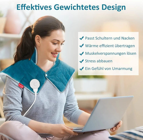 Heizkissen für Rücken Nacken Schulter mit 9 Wärmestufen Nackenwärmer NEU – Büro Favorit | Geschenk Favorit