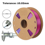 3in1 SILK PLA Filament für 3D Drucker | Dreifarbig Special Magic Effekt - NEU 3DPLady Silk Filament 1 kg Rose Red-Green-Blue – Büro Extra | Geschenk Set