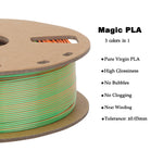 3in1 SILK PLA Filament für 3D Drucker | Dreifarbig Special Magic Effekt - NEU 3DPLady Silk Filament 1 kg Blue-Green-Orange – Geschenk Empfehlung | Alltag Lösung