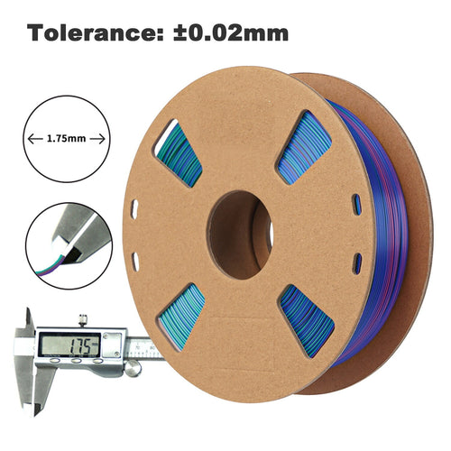 3in1 SILK PLA Filament für 3D Drucker | Dreifarbig Special Magic Effekt - NEU 3DPLady Silk Filament 1 kg Red-Blue-Green – Alltags Helfer | Alltag Produkt