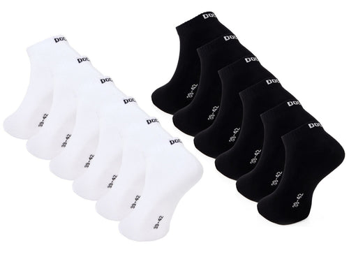 DOCKS Socken Sneaker Socken Baumwolle Weiß Schwarz Größen 35-38 39-42 43-46 – Büro Zubehör | Geschenk Empfehlung