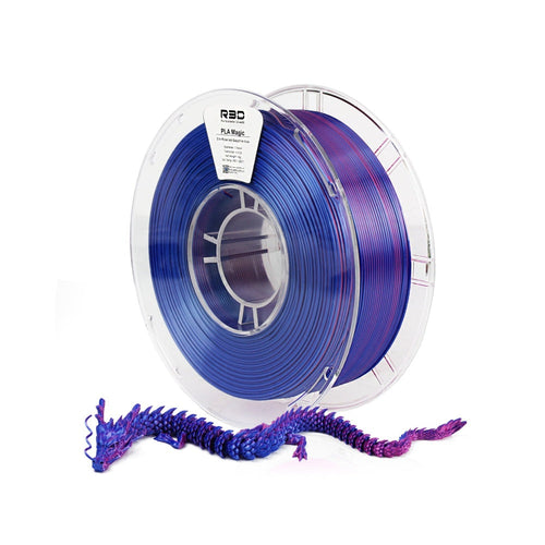 2in1 SILK PLA Filament für 3D Drucker | Zweifarbig Special Magic Effekt - NEU 3DPLady Silk Filament 1 kg Silk Rose Red - Blue – Alltag Helfer | Büro Favorit