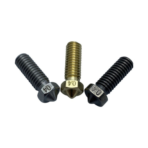 3er Volcano Nozzle Best of Bundle 0,4mm (1x Messing,1x Stahl,1x Gehärteter Stahl – Büro Musthave | Alltag Helfer