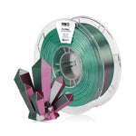 2in1 SILK PLA Filament für 3D Drucker | Zweifarbig Special Magic Effekt - NEU 3DPLady Silk Filament 0,25 kg Silk Rose - Red Jade – Geschenk Klassiker | Büro Gadget