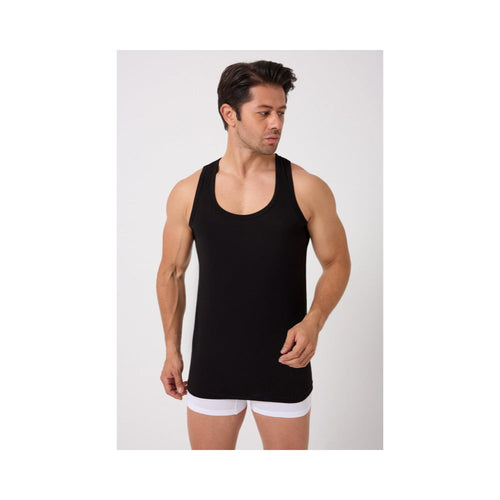 4er Pack Herren Achselhemd Unterhemd Tanktop 100% Baumwolle Weiß & Schwarz – Geschenk Klassiker | Geschenk Moment