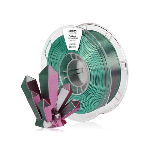 2in1 SILK PLA Filament für 3D Drucker | Zweifarbig Special Magic Effekt - NEU 3DPLady Silk Filament 0,25 kg Silk Rose - Red Jade – Kleine Freude | Geschenk Trend