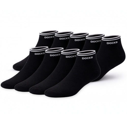 9er Pack DOCKS Sneaker Socken Baumwolle Atmungsaktive Damen&Herren schwarz 43-46 – Praktische Idee | Geschenk Tipp
