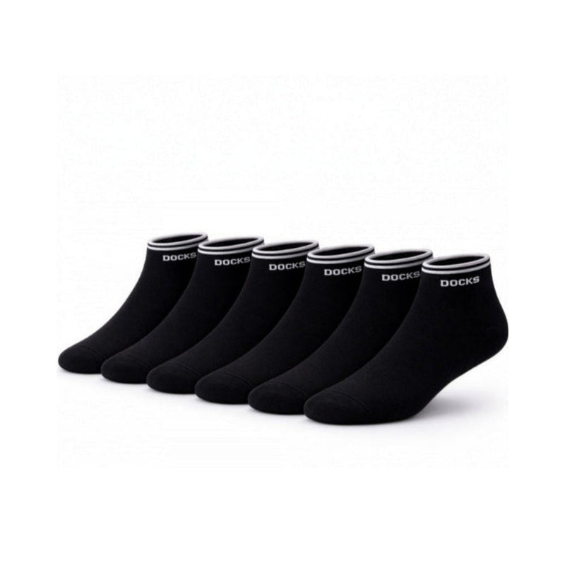 6er Pack DOCKS Sneaker Socken Baumwolle Atmungsaktive Damen&Herren schwarz 43-46 – Büro Musthave | Büro Zubehör