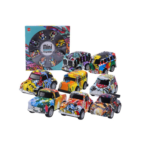 8 x Spielzeugauto mit Rückzug Leichtmetall Kinderspielzeug Käfer Bulli Van Bus – Geschenk Artikel | Büro Erlebnis