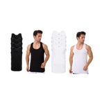 4er Pack Herren Achselhemd Unterhemd Tanktop 100% Baumwolle Weiß & Schwarz – Geschenk Klassiker | Geschenk Moment