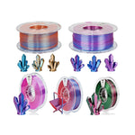2in1 SILK PLA Filament für 3D Drucker | Zweifarbig Special Magic Effekt - NEU – Geschenk Auswahl | Büro Accessoire