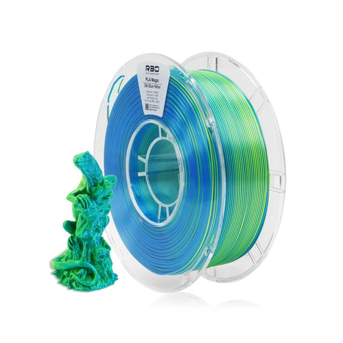 2in1 SILK PLA Filament für 3D Drucker | Zweifarbig Special Magic Effekt - NEU 3DPLady Silk Filament 0,25 kg Silk Yellow - Blue – Alltag Produkt | Geschenk Design