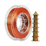 2in1 SILK PLA Filament für 3D Drucker | Zweifarbig Special Magic Effekt - NEU 3DPLady Silk Filament 0,25 kg Silk Orange - Bronze – Praktische Idee | Büro Idee