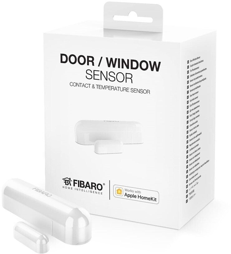 FIBARO HomeKit fähiger Sensor Fenster-/ Türkontaktsensor mit Temperatursensor – Alltags Helfer | Büro Komfort