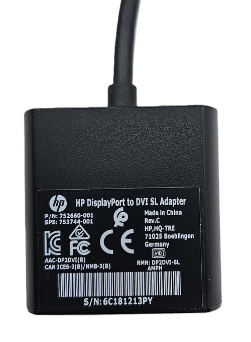 Original HP Displayport to DVI SL Adapter 752660-001 DVI-D Dual Link, NEU! – Geschenk Artikel | Büro Erlebnis