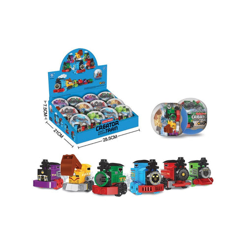12x Überraschungsei Lokomotive 🚂 – Klemmbaustein Zug Spielzeug für Kinder 🎁 – Geschenk Freude | Alltag Produkt