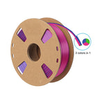 3in1 SILK PLA Filament für 3D Drucker | Dreifarbig Special Magic Effekt - NEU 3DPLady Silk Filament 1 kg Rose Red-Green-Blue – Büro Extra | Geschenk Set