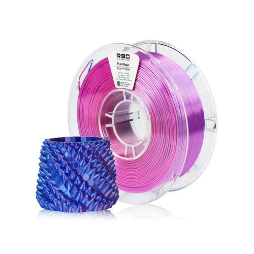 2in1 SILK PLA Filament für 3D Drucker | Zweifarbig Special Magic Effekt - NEU 3DPLady Silk Filament 1 kg Silk Rose Red - Blue – Alltag Helfer | Büro Favorit