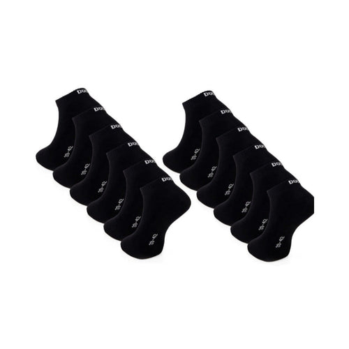 6–24 Paar DOCKS Sneaker Socken Baumwolle Atmungsaktive Damen & Herren schwarz 35-38 12er Pack – Büro Komfort | Alltag Highlight