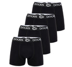 Bequeme Herren Boxershorts Schwarz Baumwolle Männer Unterhose Boxer 4 Stk M-4XL – Geschenk Klassiker | Büro Trend