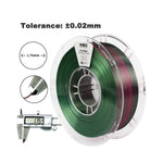 2in1 SILK PLA Filament für 3D Drucker | Zweifarbig Special Magic Effekt - NEU 3DPLady Silk Filament 1 kg Silk Rose Red - Green – Geschenk Design | Geschenk Option