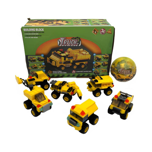 6x Überraschungsei Baufahrzeug– Klemmbausteine für Kinder Geschenk Spielzeug 🛻 – Alltag Highlight | Alltag Gadget