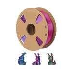 3in1 SILK PLA Filament für 3D Drucker | Dreifarbig Special Magic Effekt - NEU 3DPLady Silk Filament 1 kg Rose Red-Green-Blue – Büro Extra | Geschenk Set