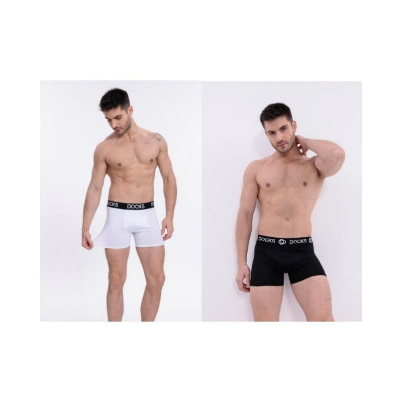 4er Pack Boxershorts Herren Baumwolle Unterhose 2x Weiß + 2x Schwarz Gr. XXL – Geschenk Moment | Büro Accessoire