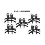 5 x HDMI Kabel 1,8m HighSpeed Ethernet 4K FullHD HDR 3D für TV PC BEAMER Laptop – Geschenk Moment | Büro Accessoire