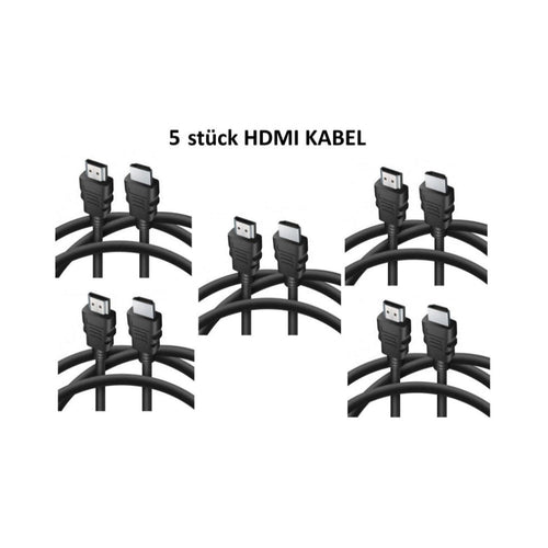 5 x HDMI Kabel 1,8m HighSpeed Ethernet 4K FullHD HDR 3D für TV PC BEAMER Laptop – Geschenk Moment | Büro Accessoire