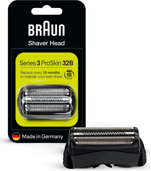 Braun Series 3 Kombipack 32B Scherfolie + Schermesser, Schwarz – Geschenk Freude | Geschenk Option