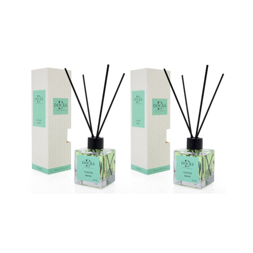 2x Set DOCKS Raumduft Stäbchen Lufterfrischer Duftstäbchen JASMIN 220ml – Alltag Lösung | Büro Erlebnis