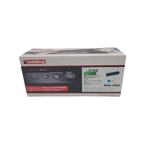 Edding Toner 2105 für HP CF211A 131A LaserJet Pro 200 MFP M251 M276nw M276n Cyan – Büro Upgrade | Geschenk Idee