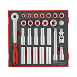 Teng Tools 27 Teile Metrisch 1/2 leerer Verschluss Oberteilen/Top-Schlüssel-Sets – Büro Tool | Geschenk Favorit