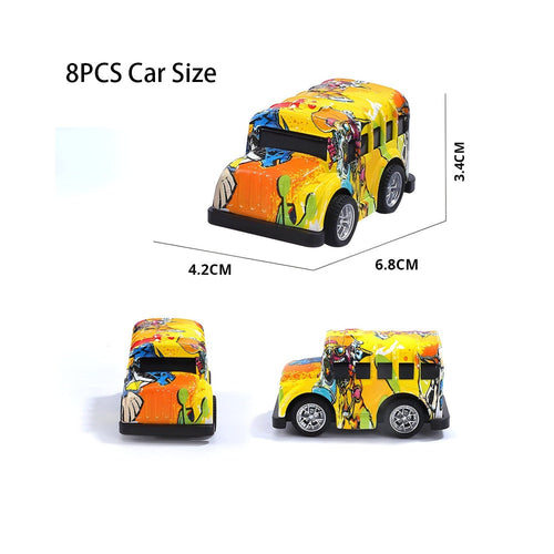 8 x Spielzeugauto mit Rückzug Leichtmetall Kinderspielzeug Käfer Bulli Van Bus – Geschenk Artikel | Büro Erlebnis