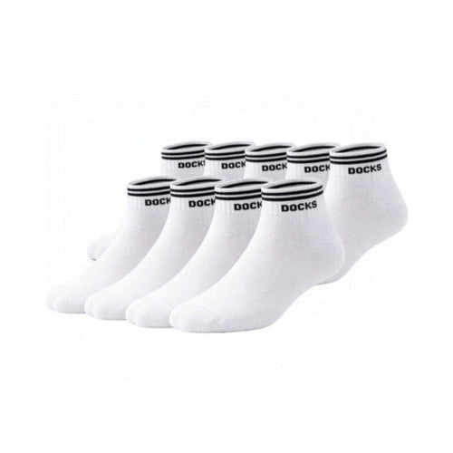 9er Pack DOCKS Sneaker Socken Baumwolle Atmungsaktive Damen & Herren weiß 35-38 – Alltag Helfer | Geschenk Klassiker