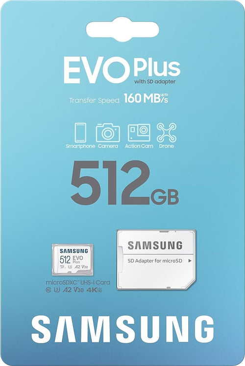 Samsung EVO Plus 512 GB microSDXC U3, UHS-I – Büro Musthave | Geschenk Inspiration