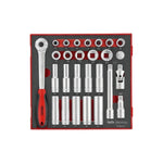Teng Tools 27 Teile Metrisch 1/2 leerer Verschluss Oberteilen/Top-Schlüssel-Sets – Büro Tool | Geschenk Favorit