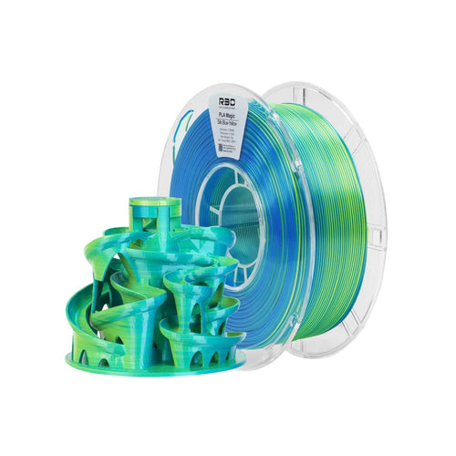 2in1 SILK PLA Filament für 3D Drucker | Zweifarbig Special Magic Effekt - NEU 3DPLady Silk Filament 0,25 kg Silk Yellow - Blue – Alltag Produkt | Geschenk Design