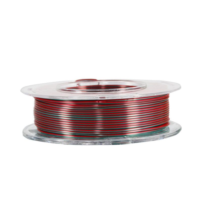 2in1 SILK PLA Filament für 3D Drucker | Zweifarbig Special Magic Effekt - NEU 3DPLady Silk Filament 0,25 kg Silk Red - Green – Büro Erlebnis | Alltag Helfer