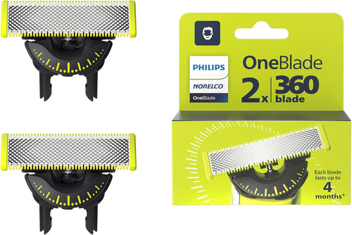Philips OneBlade Original 360-Klingen, passend für alle OneBlade und Pro Modelle 2er-Pack – Geschenk Set | Geschenk Favorit