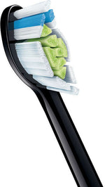 Sonicare W Optimal DiamondClean Standard-Bürstenköpfe Schwarz (4 Stück) HX6064 – Alltag Produkt | Geschenk Artikel